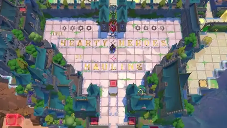 Hearty Heroes of Hauling plaza — North on the walkthrough order
